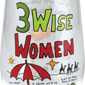 Enesco Our Name is Mud 3 Wise Women Comic Stemless Wine Glass